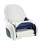 Кресло с болстером Ocean Flip Up, обивка винил, цвет белый/синий