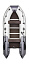 Надувная лодка ПВХ, Ривьера Компакт 3600 НДНД Комби, светло-серый/графит