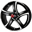 Диск Alutec 7,5x17/5x100 ET35 D63,3 Shark Racing black front polished