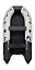 Надувная лодка ПВХ, Ривьера Компакт 3800 НДНД Комби, светло-серый/черный