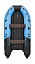 Надувная лодка ПВХ, Ривьера Компакт 3800 НДНД Комби, синяя волна/черный