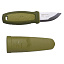 Нож Morakniv Eldris, нержавеющая сталь, цвет зеленый, с ножнами, 13514