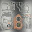 Ремкомплект мотоголовки 6E7 01 Yamaha 9.9-15  (Kacawa)
