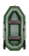 Надувная лодка ПВХ, Барс 260, зеленый