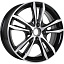 Диск КиК Samara R16x6 5x112 ET45 CB66.6 Almaz_black_SK