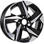 Диск KDW KD1520 R15x6 4x100 ET46 CB60.1 Black_Front_Polished