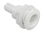 Разъем водосброса с обратным клапаном под шланг 19 мм, белый