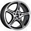 Диск LS 319 R15x6.5 5x100 ET38 CB57.1 BKF