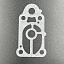 Прокладка под пластину помпы охлаждения Mercury 2-3.3 (Quicksilver)