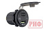 Розетка USB QC 3.0 с вольтметром,  34x37х54