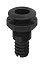 Разъем водосброса с обратным клапаном под шланг 51 мм, черный