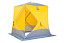 Палатка для зимней рыбалки (330*330*205) желтая с серым