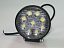 Фара Lumen 27Вт, 128х115х55мм, 9 диодов, 12В, круглая, рассеяный свет