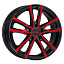 Диск MAK 7x17/5x114,3 ET40 D76 Milano Black Red Face