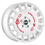 Диск OZ 8x17/5x100 ET48 D68 Rally Racing Race White + Red Lettering