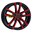 Диск MAK 6,5x16/5x112 ET45 D76 Milano Black Red Face