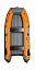 Надувная лодка ПВХ, RiverBoats RB 350 НДНД, серо-оранжевый