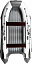 Надувная лодка ПВХ, RiverBoats RB 430 НДНД, серо-белый
